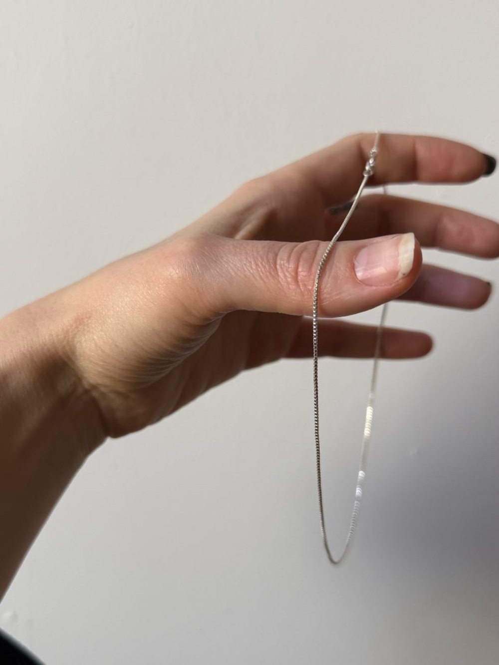Sterling silver chain necklace with lobster clasp